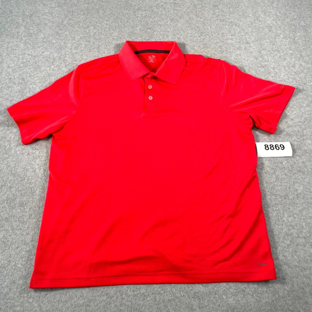 C9 by Champion Polo Shirt Mens XL Red Collared Short Sleeve Casual Golf Tennis